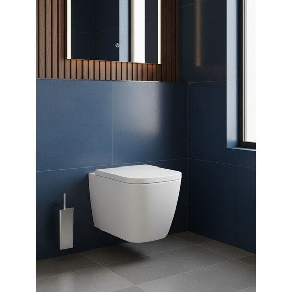 Унитаз подвесной безободковый Grohe Clova Ceramic Square 39908000 с крышкой микролифт - фото 11