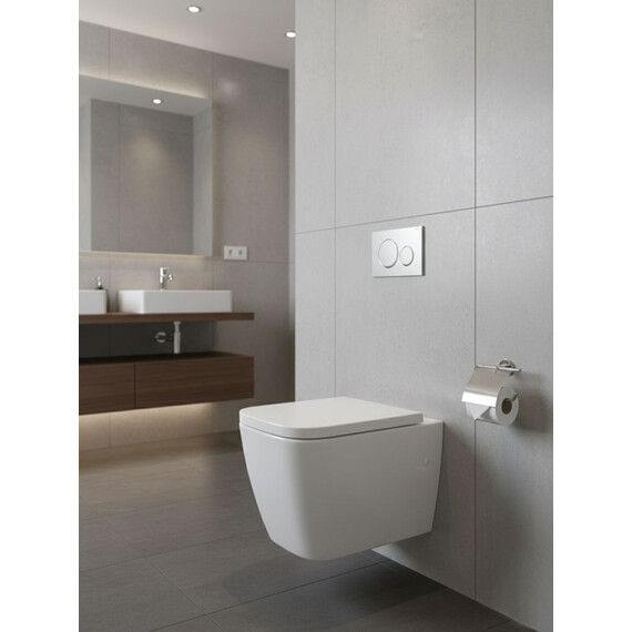 Унитаз подвесной безободковый Grohe Clova Ceramic Square 39908000 с крышкой микролифт - фото 20