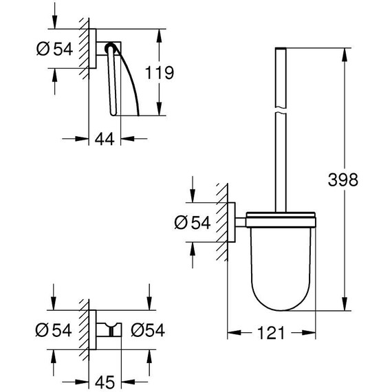 Набор аксессуаров для ванной комнаты Grohe Essentials 40407001 - фото 5