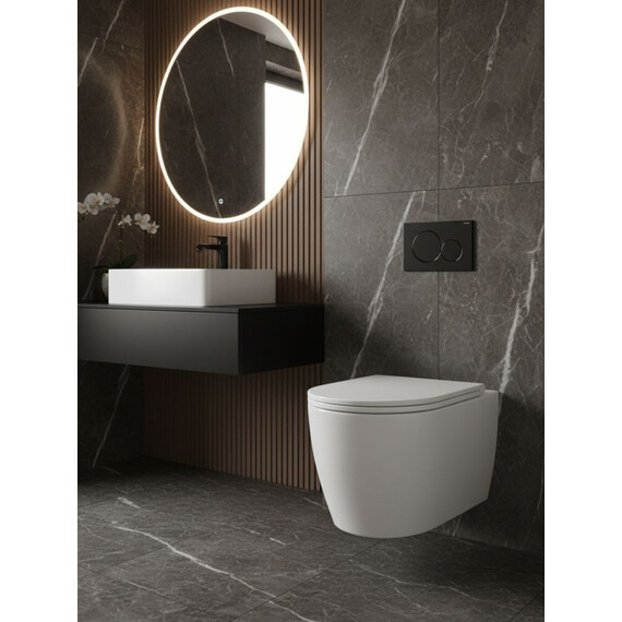Унитаз подвесной безободковый Grohe Clova Ceramic Oval 422813000P с крышкой микролифт - фото 5