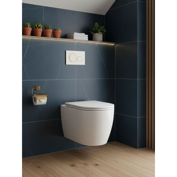 Унитаз подвесной безободковый Grohe Clova Ceramic Oval 422813000P с крышкой микролифт - фото 7