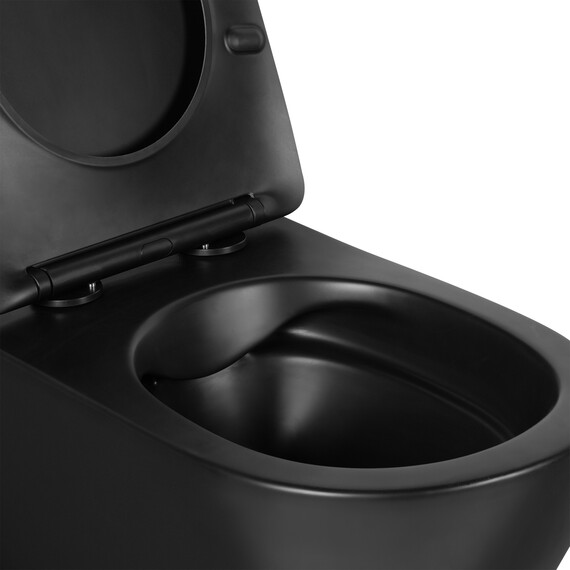 Инсталляция с подвесным унитазом комплект: SET AQUATEK ЕВРОПА MB-049 4в1 (рама AQUATEK Standard INS-0000012 + KKI-0000001 + KDI-0000049 + унитаз ЕВРОПА AQ1901-MB с тонким сиденьем soft-close) - фото 9
