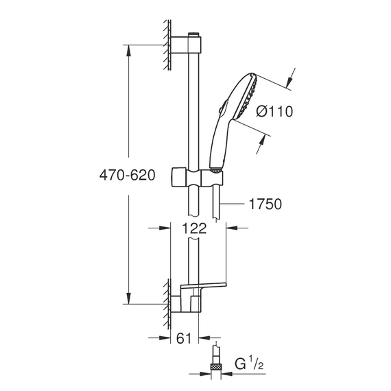 Душевой гарнитур Grohe Tempesta 27600003 - фото 10