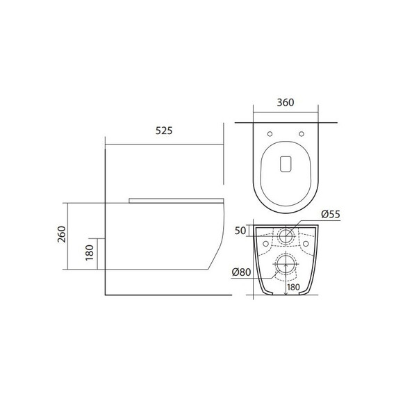 Инсталляция с подвесным унитазом комплект: SET AQUATEK ЕВРОПА New-050 4в1 (рама AQUATEK INS-0000025 +крепление KKI-0000002 +кнопка KDI-0000050 +унитаз AQ1106L-00 с тонким сиденьем sc) - фото 6