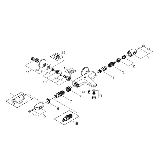 Смеситель для ванны с термостатом Grohe Grohtherm 34816003 - фото 7
