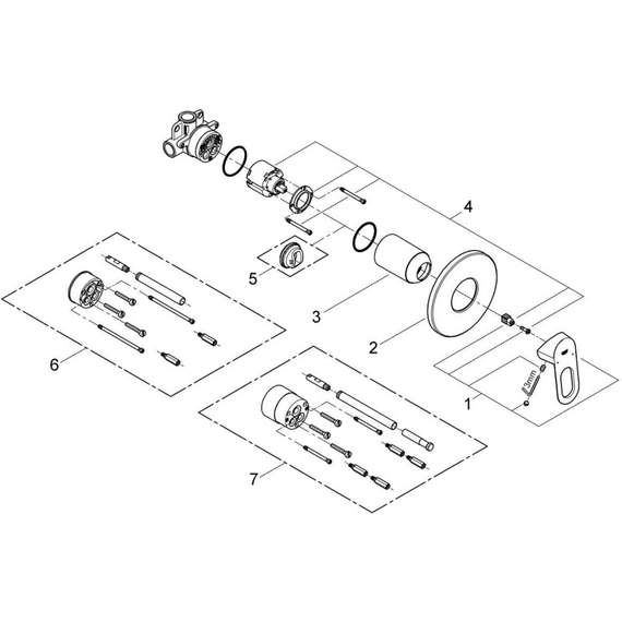 Смеситель для душа Grohe BauLoop 29042000 (со скрытой частью) - фото 3
