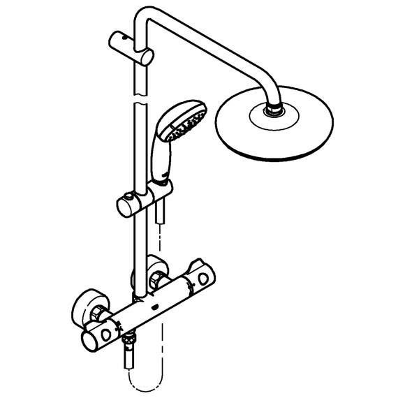Душевая стойка с термостатом Grohe Bau System 26699000 - фото 5