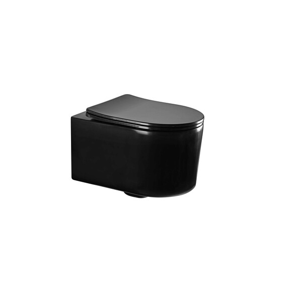 Инсталляция с подвесным унитазом комплект: SET AQUATEK МИЯ-MB-017 4в1 (рама AQUATEK Standard INS-0000020 + крепеж KKI-0000002 + клавиша KDI-0000017 + унитаз AQ2004-MB с тонким сиденьем soft-close) - фото 4