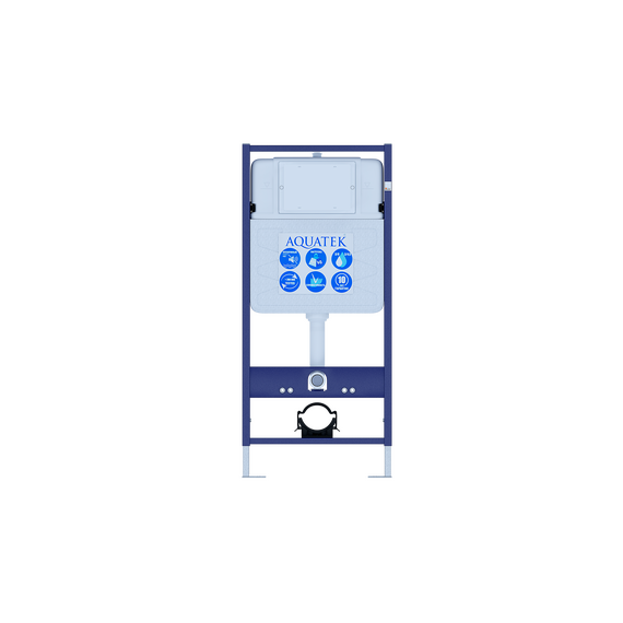 Инсталляция с подвесным унитазом комплект: SET AQUATEK ОБЕРОН T KDI18 (унитаз ОБЕРОН AQ1365T-00, система смыва Торнадо + крепление к стене + инсталляция Standart 50 INS-0000012 + крышка-сиденье soft-close + панель смыва KDI-0000018) - фото 3
