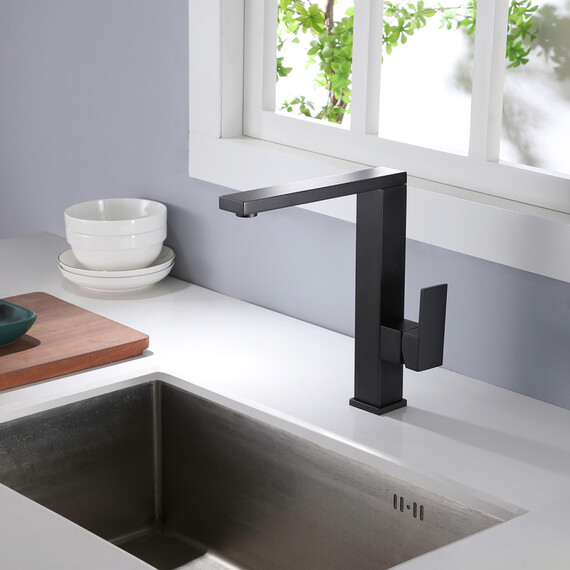 Смеситель для кухни Abber Daheim AF8214B, черный матовый, Цвет производителя: чёрный матовый - фото 2