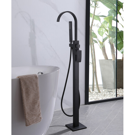 Смеситель для ванны Abber Wasserfall AF8615B, черный матовый, Цвет производителя: чёрный матовый - фото 10
