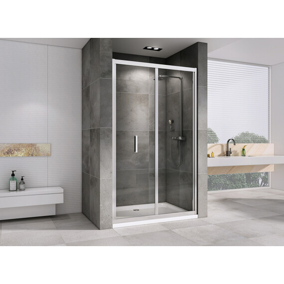 Душевая дверь Abber Sonnenstrand 90 см AG07090, хром/прозрачное, Цвет стекла: прозрачное, Цвет профиля: хром, Размер - мм: 900 - фото 13