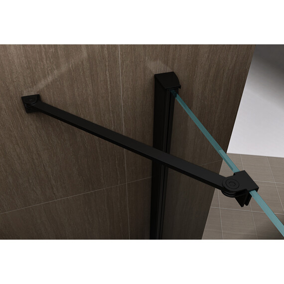 Душевая дверь Abber Zart 100 см AG08100B, черный/прозрачное, Цвет стекла: прозрачное, Цвет профиля: чёрный, Размер - мм: 1000 - фото 16