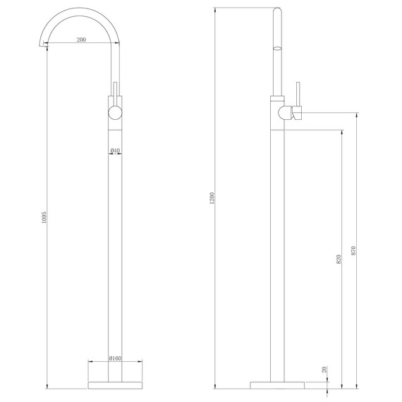 Смеситель для раковины напольный Abber Wasser Kreis AF8141B, черный матовый, Цвет производителя: чёрный матовый - фото 13