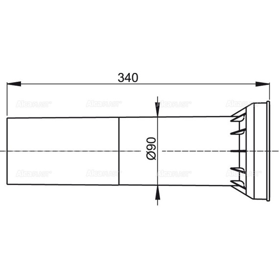 Патрубок для унитаза AlcaPlast M148 удлинительный - фото 2