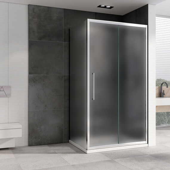 Душевое ограждение Abber Schwarzer Diamant 170x85 см AG30170MH-S85M, хром/матовое - фото 2