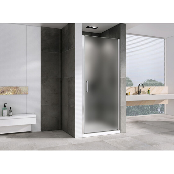 Душевая дверь Abber Sonnenstrand 60 см AG04060M, хром/матовое, Цвет стекла: матовое, Цвет профиля: хром, Размер - мм: 600 - фото 12
