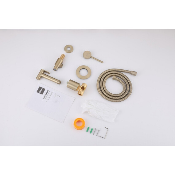 Набор для гигиенического душа Abber Emotion AF8825G, золото матовое, Цвет производителя: золото матовое - фото 10