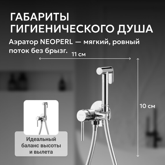 Набор для гигиенического душа Abber Wasser Kreis AF8125, Цвет производителя: хром - фото 4