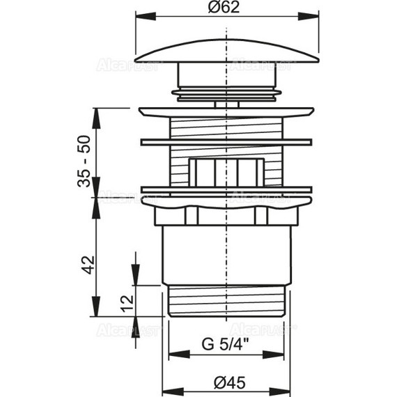 Донный клапан AlcaPlast A390 - фото, картинка 2 Донный клапан AlcaPlast A390 - фото 2