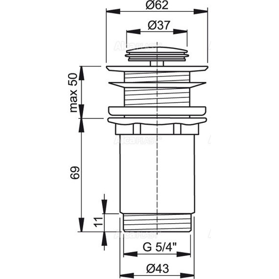 Донный клапан AlcaPlast A394 - фото, картинка 2 Донный клапан AlcaPlast A394 - фото 2