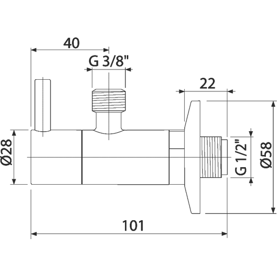 Угловой вентиль AlcaPlast ARV001-Antic с фильтром - фото 2