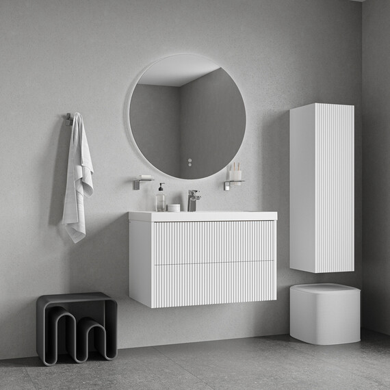 Тумба подвесная с раковиной Iddis Билд (Bild) 80 см BIL80W1i95K - фото 4