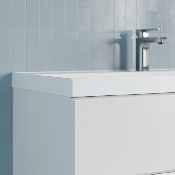 Тумба подвесная с раковиной Iddis Слайд Икс (Slide X) 100 см SLX10W0i95K - фото 3