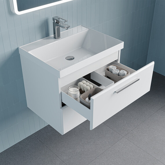 Тумба подвесная с раковиной Iddis Слайд Икс (Slide X) 60 см SLX60W0i95K - фото 
