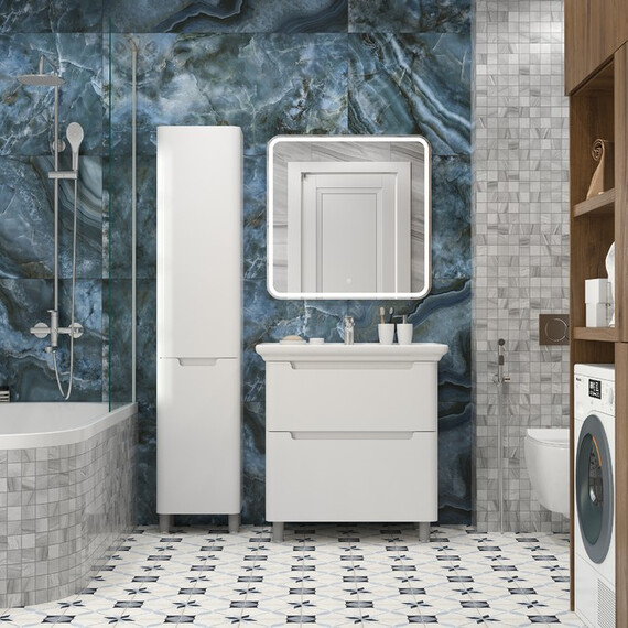 Тумба напольная с раковиной Briz Альби 75 см 235 03-08075-14 00 БЕЛ (раковина Дуглас 75) - фото 5