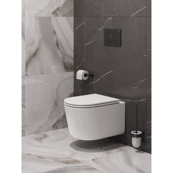 Унитаз подвесной безободковый BelBagno Unique BB007CH-TOR/SC с тонкой крышкой микролифт (Система смыва торнадо) - фото 14