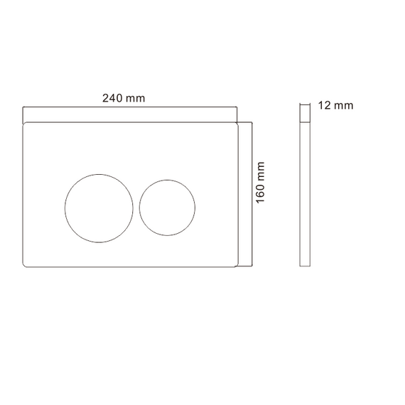 Кнопка смыва Cezares Relax 2 CZR-310R-NOP (кнопка металлическая) цвет чёрный матовый - фото 2
