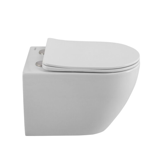 Унитаз подвесной безободковый Cezares Stylus-Tor CZR-6601-TH-TOR/SC с тонкой крышкой микролифт (Система смыва торнадо) - фото 3