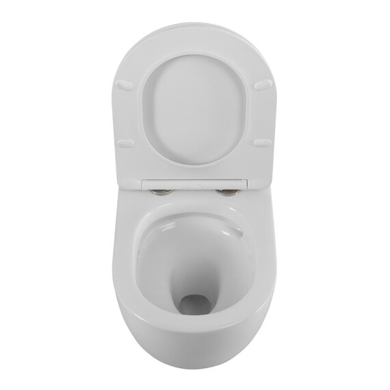 Унитаз подвесной безободковый Cezares Stylus-Tor CZR-6601-TH-TOR/SC с тонкой крышкой микролифт (Система смыва торнадо) - фото 6