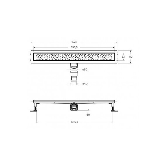 Трап Cezares RELAX-LD 70 см RELAX-LD-70-Cr - фото 3