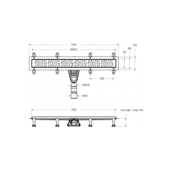 Трап Cezares SLIDER-LD 70 см SLIDER-LD-70-Cr - фото 3