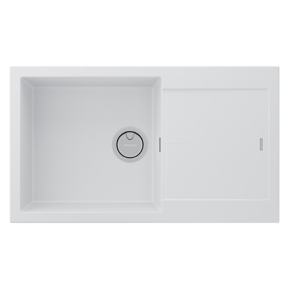 Кухонная мойка Paulmark Extensio 86 PM988650-WH, белый матовый - фото 