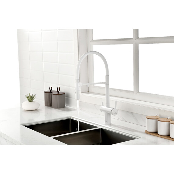Смеситель для кухни Paulmark Gravity Gr213888-WH, белый матовый - фото 4