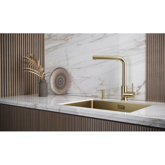 Смеситель для кухни Paulmark Twin Tw213622-LG, светлое золото - фото 3