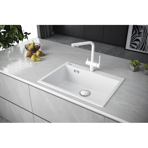 Смеситель для кухни Paulmark Serpentine Se213222-WH, белый матовый - фото 20