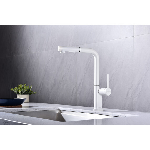 Смеситель для кухни Paulmark Neo Ne214419-WH, белый матовый - фото 6