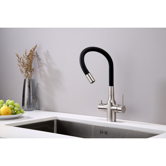 Смеситель для кухни Paulmark Salix Sa213419-BS, брашированная сталь - фото 6