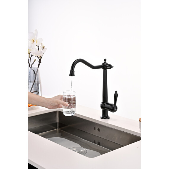 Смеситель для кухни Paulmark Retro Re213226-AN, антрацит - фото 10