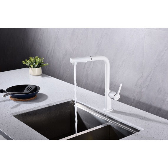 Смеситель для кухни Paulmark Neo Ne214419-WH, белый матовый - фото 4