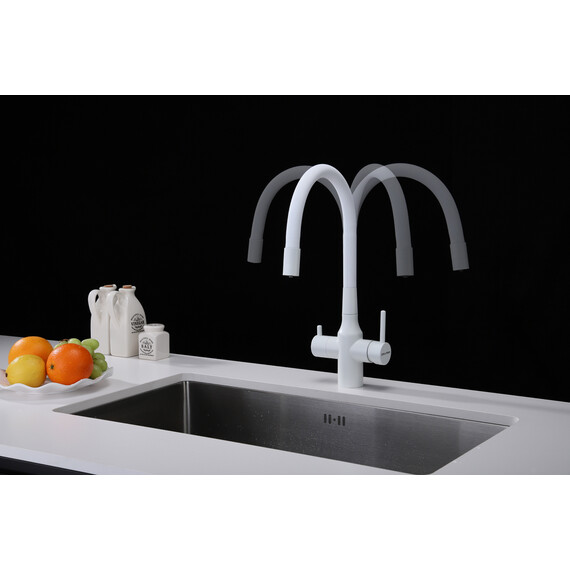 Смеситель для кухни Paulmark Salix Sa213419-WH, белый матовый - фото 7