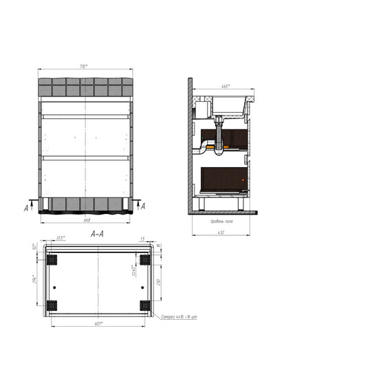 Тумба напольная с раковиной Briz Элен 70 см 227 03-08070-06 00 БЕЛ (раковина Фостер 70) - фото 7