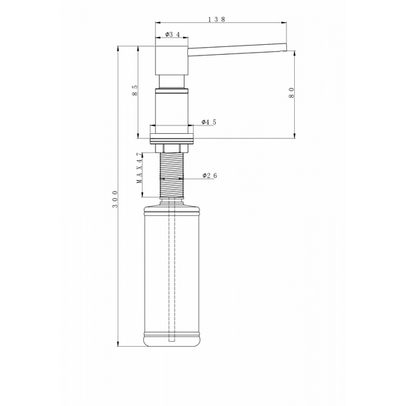Дозатор для жидкого мыла Paulmark Kraft D003-431, белый матовый - фото 4