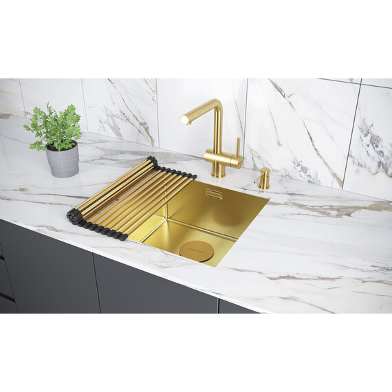Смеситель для кухни Paulmark Dosse Do214418-LG, светлое золото - фото 3
