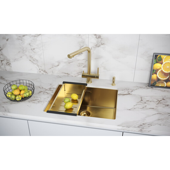 Смеситель для кухни Paulmark Skalen Sk213020-LG, светлое золото - фото 2