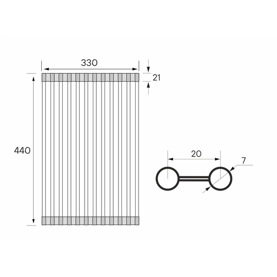 Ролл-мат для кухонной мойки Paulmark Columna C440-BS, брашированная сталь - фото 6